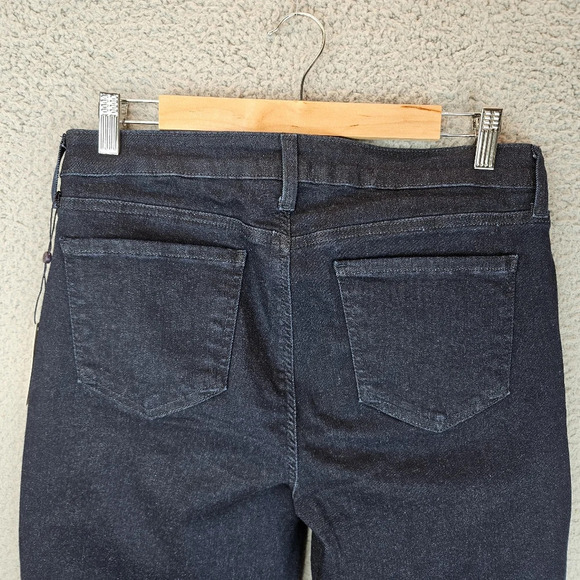 NYDJ Womens Sheri Slim Dark Blue with White Specks Denim Jeans sz 10 - Picture 7 of 11